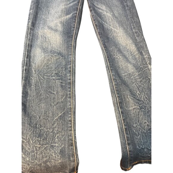 Vintage Y2k Mudd Blue Denim Jeans Slim Fit Straight Leg Size 1 Juniors Estate - Picture 2 of 6